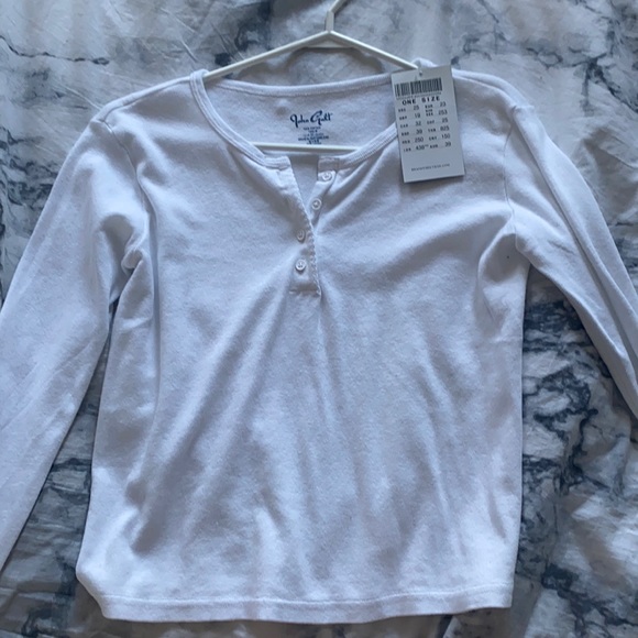 brandy melville white long sleeve - Picture 1 of 2